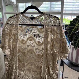 New Directions Y2K Crochet Short-Sleeve Cardigan